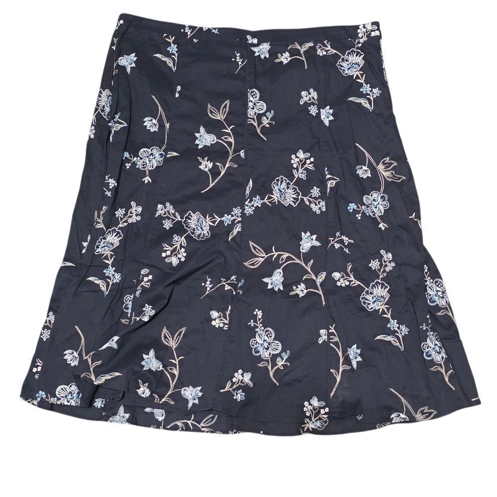 Ann Taylor Embroidery Floral A Line Skirt